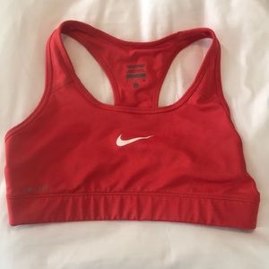 Red bike sports bra size small